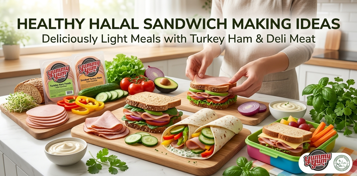 Healthy Halal Sandwich Making Ideas Using Turkey Ham and Deli Meat