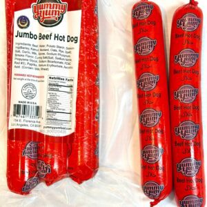 jumbo beef hot dog