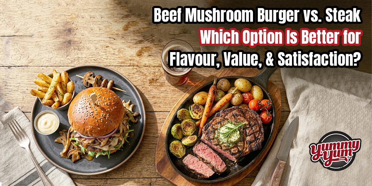 Beef Mushroom Burger vs. Steak: Which Option Is Better for Flavour, Value, and Satisfaction?